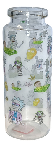 Bong Transparente Botella Rick And Morty 10 Cm
