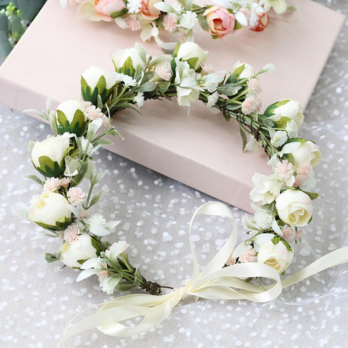 Diadema De Flores For Mujer Y Niña, Tocado De Corona Para