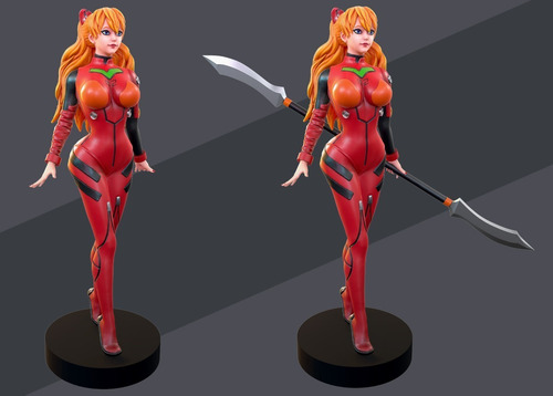 Evangelion Asuka +nsfw Mf Archivos Stl Para Impresión 3d
