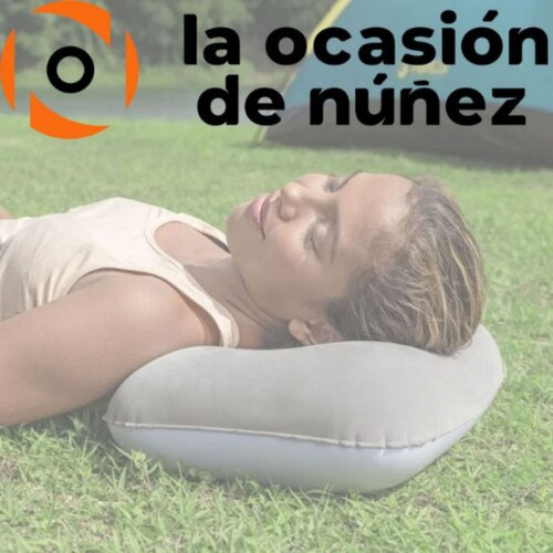 Almohada Inflable Bestway Afelpada Colchon Camping 48x30 Cm
