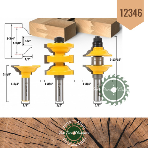 Fresa Router Moldura Contra+alargue De Espiga Yonico 12346