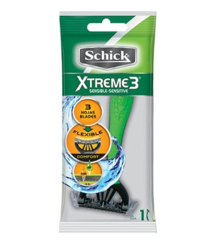 Maquina De Afeitar Descartable Shick Xtreme 3 X 6 Unidades