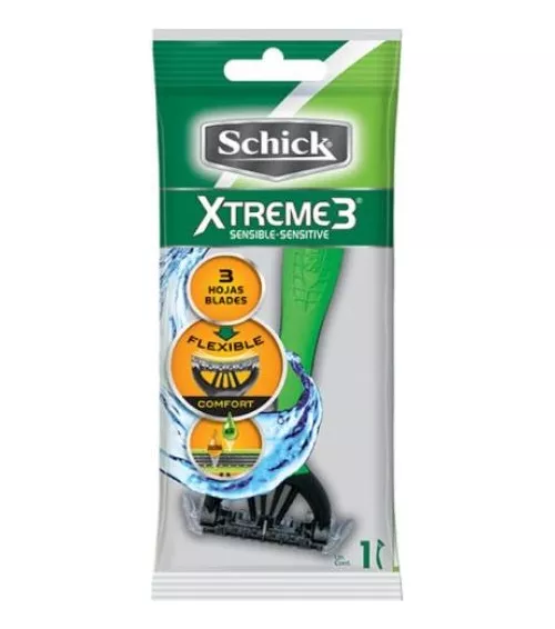 Maquina De Afeitar Descartable Shick Xtreme 3 X 6 Unidades