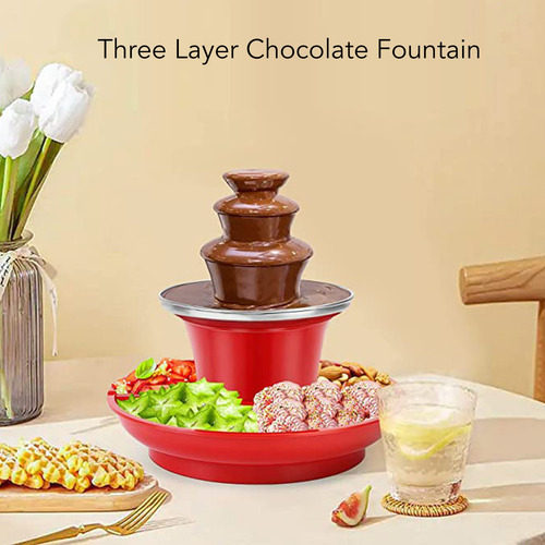 Fuente Chocolate Fondue Para Hogar Fiesta De Tres Capas