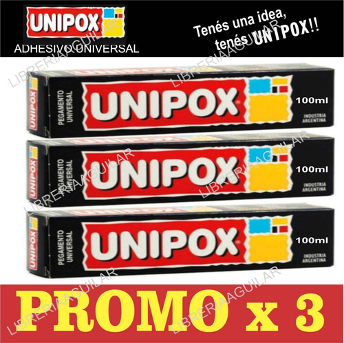 Unipox 100ml Pegamento Universal Promo Por 3 Unidades