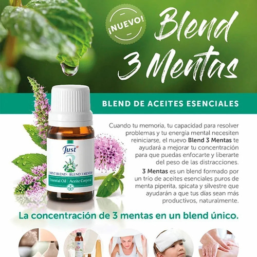 Imagen 4 de 6 de Swiss Just Aceite Esencial De Menta 10ml Producto Original