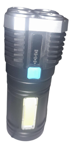 Linterna Led De 4 Luces Con Luz Lateral Cob, Recargable Usb