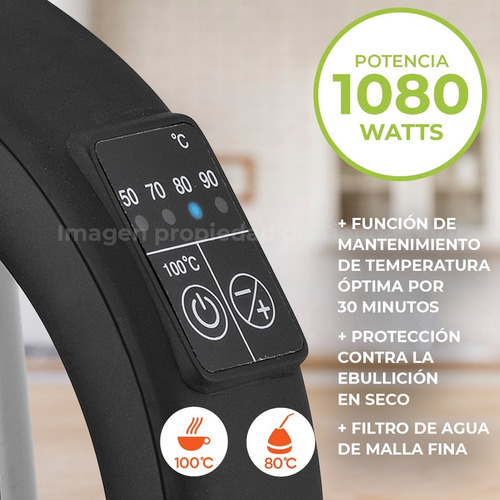 Pava Eléctrica Smart-tek Acero Inox 1,7 Litros Digtal Sd2035
