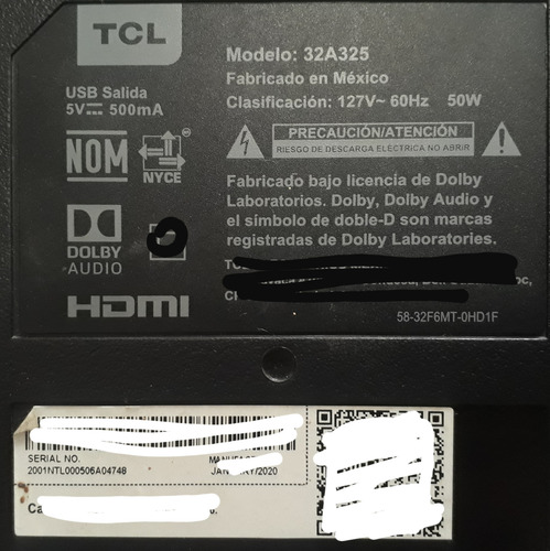 Tarjeta T Con Tcl 32a325 St3 (Usado)