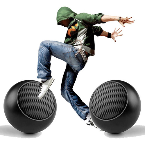 Imagem 1 de 9 de Kit 2 Caixinha Som Stereo Bluetooth Tws Metal Amplificada 3w
