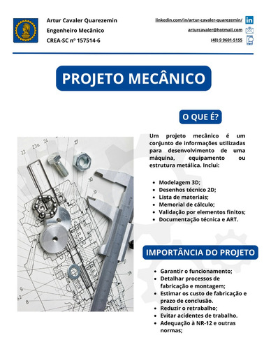 Engenheiro Mecânico - Criciúma/sul Sc - Projetos E Laudos