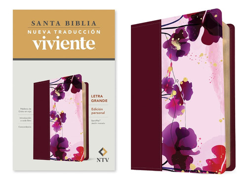 Biblia Ntv Personal Letra Grande Jardín Morado Índice