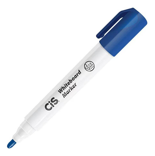 Caneta Quadro Branco Whiteboard Marker Azul Cis