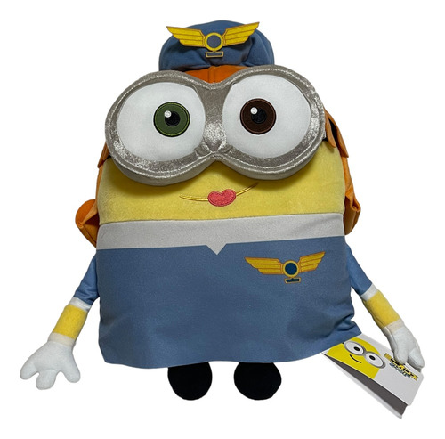 Peluche De Minion Bob Con Traje De Aeromoza Importado