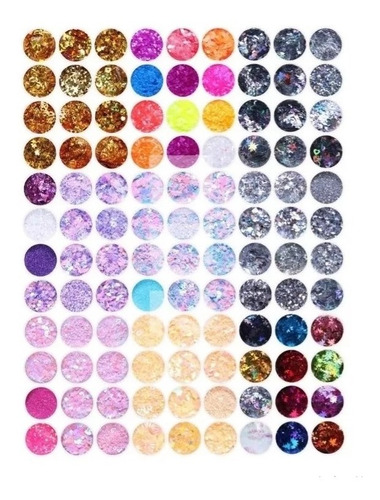 Set X6 Glitter Strass Colores Decoración Uñas Nail Art