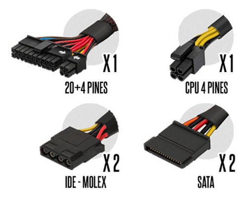 Imagen 3 de 4 de Fuente De Poder One 650w (pso-650w)