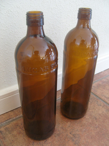 Dos Antiguas Botellas Vacías Licor Lucas Bols - Impecables (Usado)