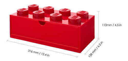 Imagen 2 de 9 de Lego Contenedor Bloque Cajon Apilable Mesa Escritorio Desk 8