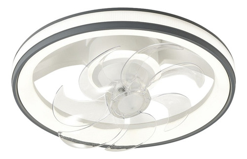 Ventilador De Techo Con Luminario Led 110 V Ca 88 W Jlv-013 Cantidad De Aspas 7 Estructura Blanco Aspas Transparente Diámetro 50 Cm Frecuencia 50/60 Hz Material De Las Aspas Cristal