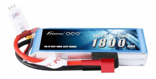 Bateria Lipo 7.4v 1800mah 45c 2s T Plug Gens Ace