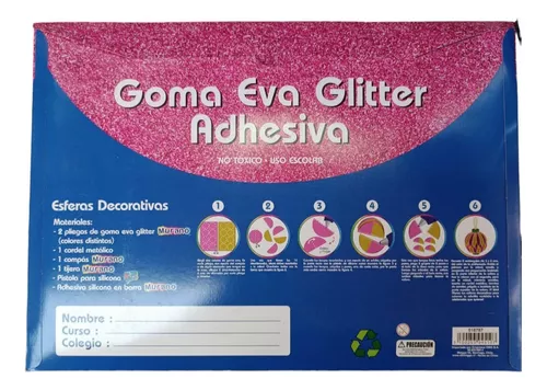 Goma Eva Glitter Adhesiva