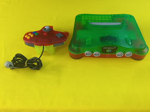 Consola N64 Nintendo 64 Transparente Con 1 Control Y 1 Juego (Usado)