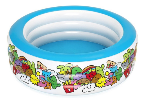 Alberca Inflable Redonda Estampado Mar Bestway Modelo 51121