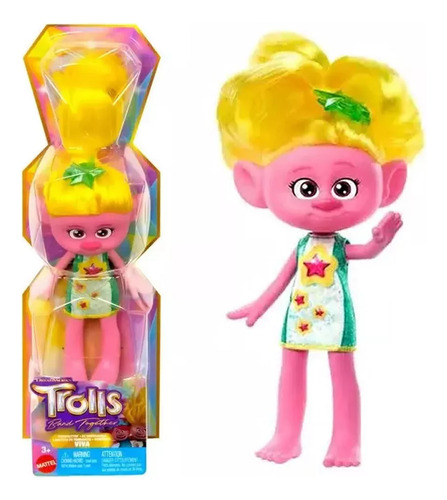 Trolls Muñecas Poppy Viva Chenille Clásica Vanguardia 3 Pzs