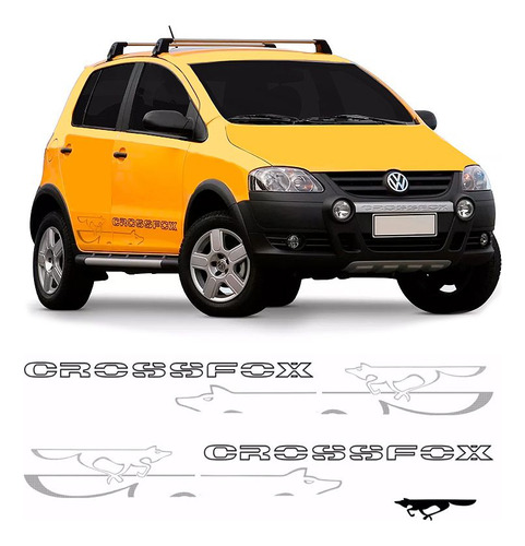 Kit Faixa Crossfox 2008 E 2009 Adesivo Lateral E Traseiro