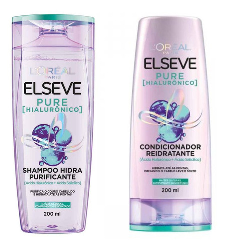 Kit Elseve Pure Hialurônico Shampoo + Condicionador 200ml