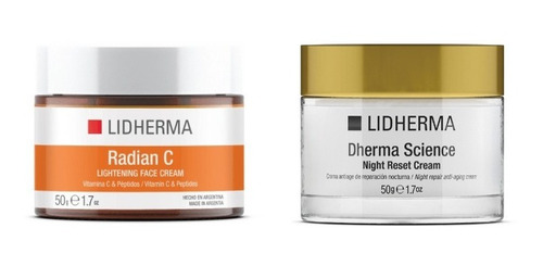 Dherma Science Night Reset + Radian C  Face Cream Lidherma