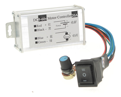 Controlador De Velocidad De Motor Reversible Dc 9v 12v 24v 4