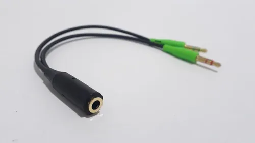Cable Adaptador Convertidor Plug 3.5 Audio Y Microfono 1 A 2
