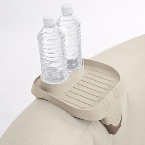 Porta Copos Suporte 2 Spa Ofuro Bebidas Garrafas Intex Cor Bege Liso