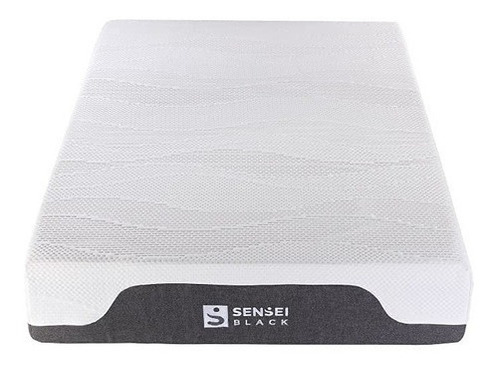 Colchón Individual de memory foam Sensei Black blanco - 100cm x 190cm x 30cm