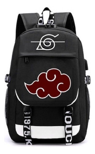 Mochila Campus Style Akatsuki Con Estampado Digital Naruto