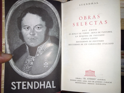 Stendhal - Obras Selectas - Ed El Ateneo