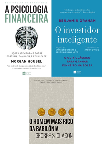 Livro Kit Investidor Inteligente Psicologia Financeira Homem