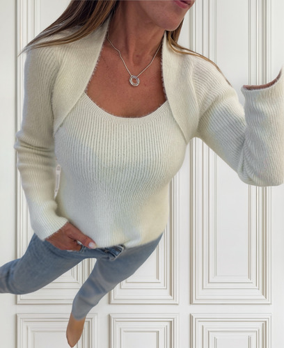 Sweater Manguitas Al Cuerpo The Big Shop