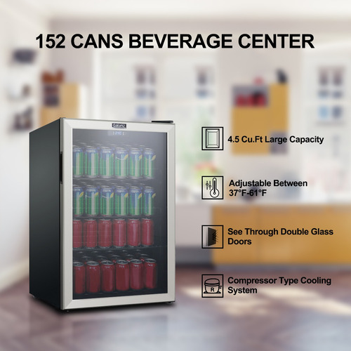 Galanz Frigobar 152 Latas Control De Temperatura Luz Xtem C