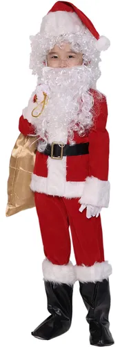 Adomi Traje De Papa Noel De Lujo Para Ninos, 10 Piezas. Disf