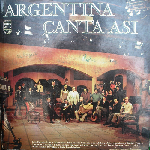 Disco Vinilo Lp Folklore Argentina Canta Así Marca Philips