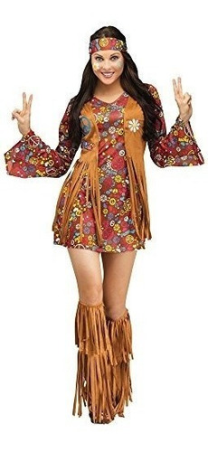 Traje De Hippie De Amor De La Mujer Del Mundo Divertido De L