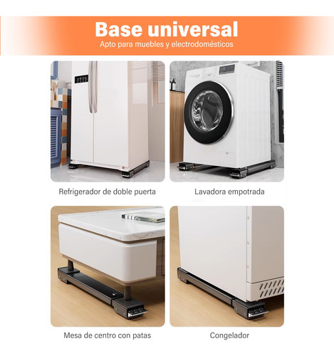 Soporte Ajustable Base Con Ruedas Para Mueble Multifuncional
