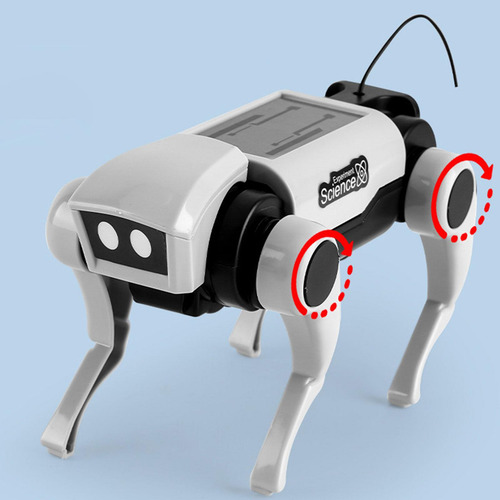 Robô Cão Brinquedo Montagem Quebra-cabeça Portátil