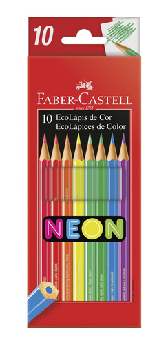 Lápices De Color Faber-castell X10 Colores Neón