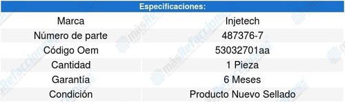 Inyector Combustible Mpfi Ram 1500 6cil 3.7l 04-10 8141632