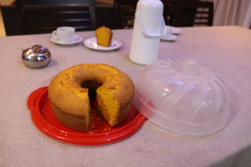 Boleira Com Tampa Plástica Uninjet Vermelha Bolo Torta Vermelho