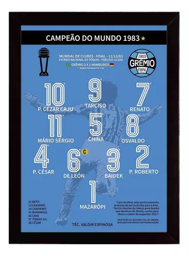 Grêmio Campeão Mundial '83 (capa do compacto em vinil)