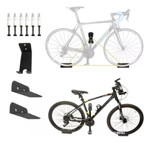 Soporte De Pared Apoya Bicicletas Amurable Mvd Sport